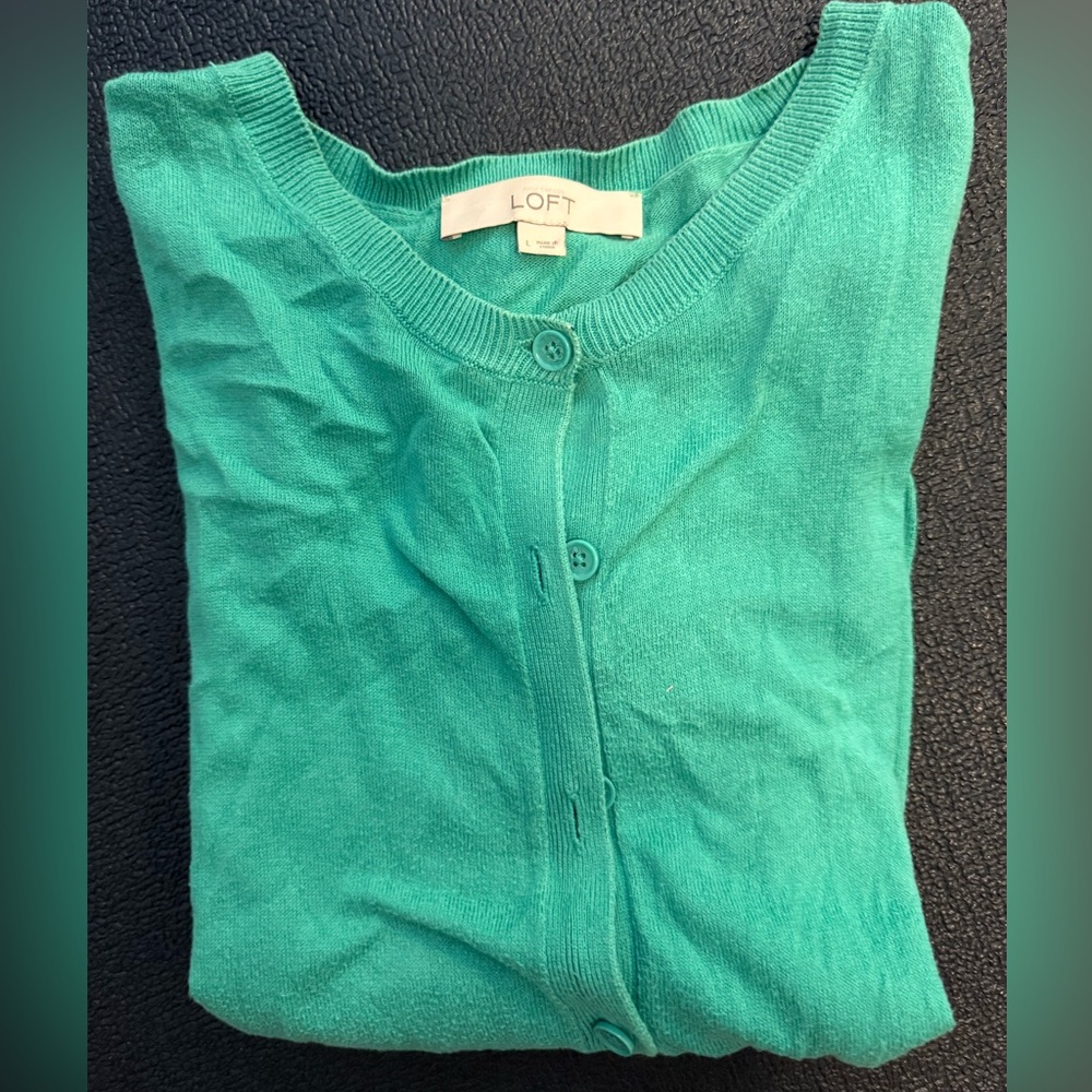 LOFT Women's Green Sweater